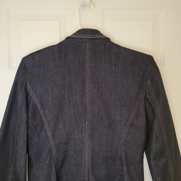 WHITE HOUSE BLACK MARKET Tailored Denim Blazer Sz 10 - Picture 9 of 12